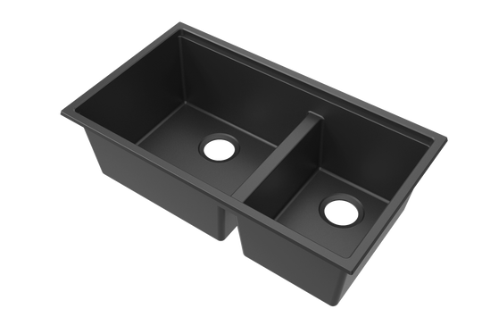 Quartz Farmhouse Sink with Apron Front – Double Bowl Kitchen Sink | Model SN8448D
