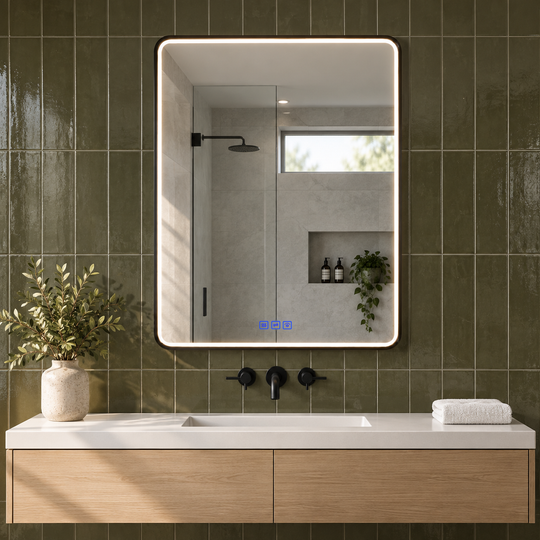 SANIKB CLP-2436C LED mirror in a new bathroom scene