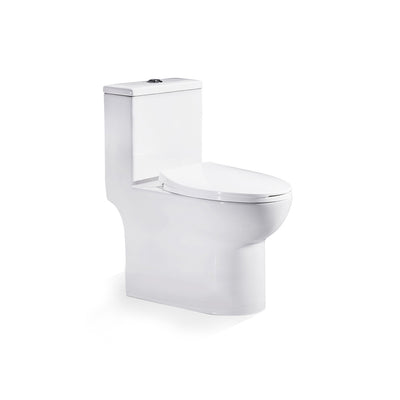 Ceramic one-piece toilet with elongated bowl — SANIKB 6638