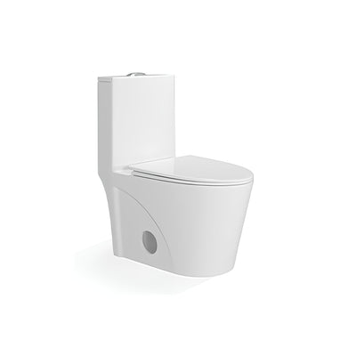 Ceramic one-piece toilet with elongated bowl — SANIKB 6654