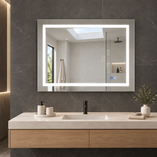 SANIKB CLP-2432D LED mirror in an alternate bathroom scene