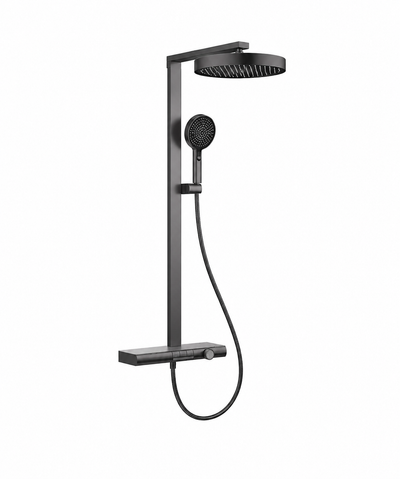 Thermostatic shower faucet system with rain shower head and handheld spray — SANIKB F600106.