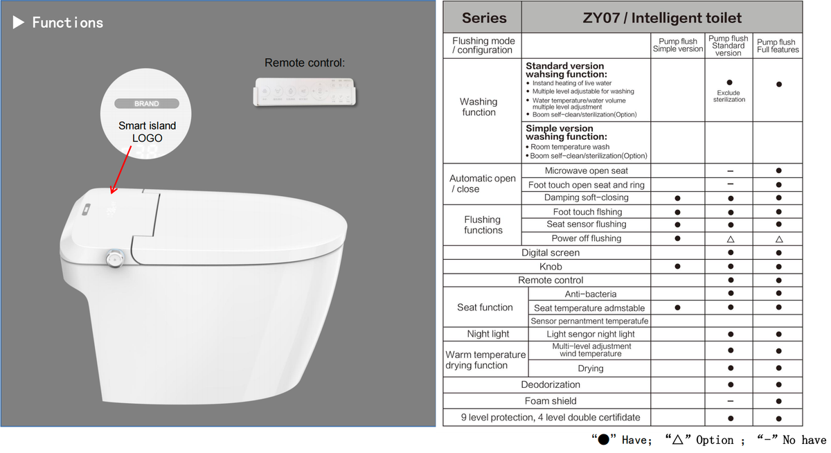Smart Bidet Toilet Manufacturer for OEM/ODM Supply - Model ZY07