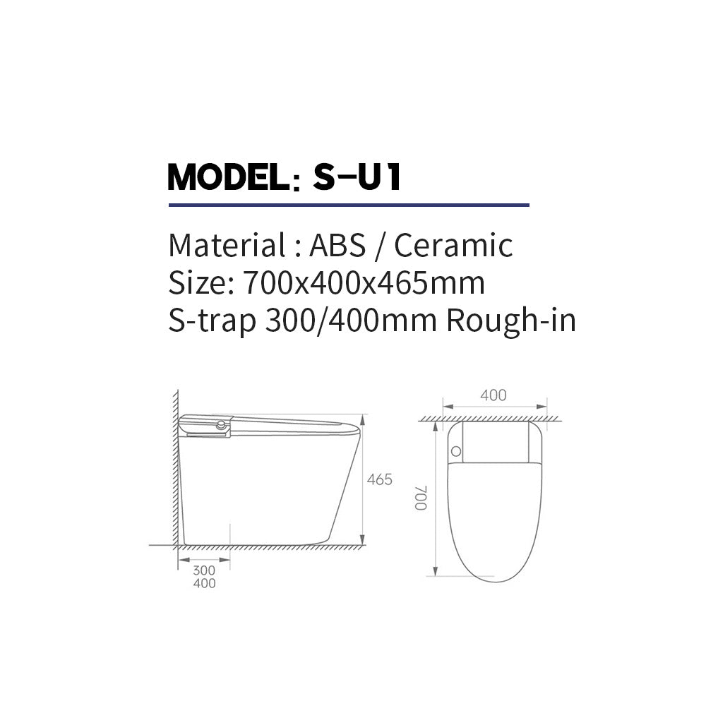 One Piece Smart Toilet for Bathroom Projects - Model U1