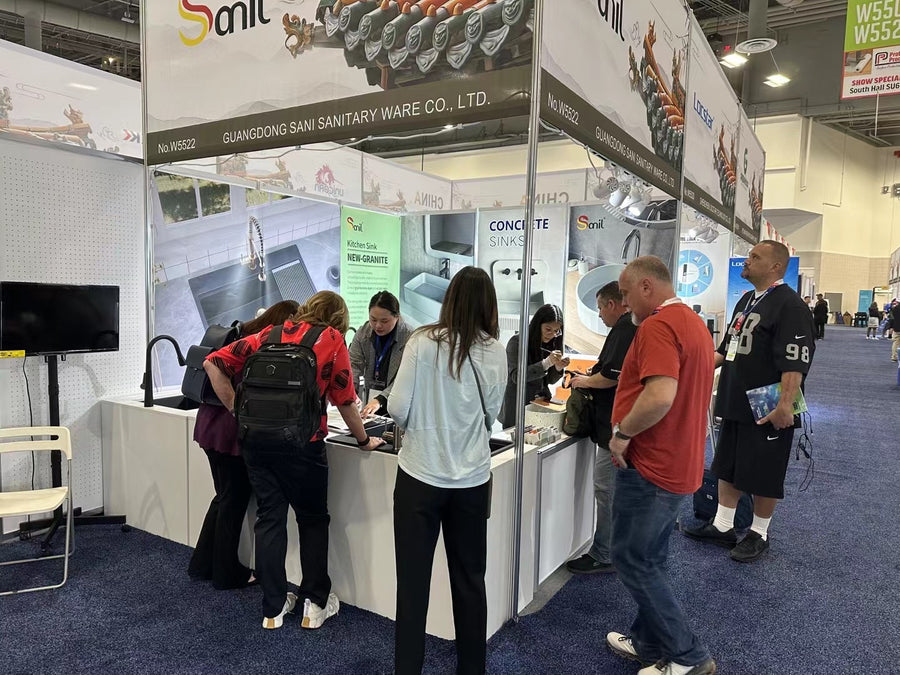 Customer discussions at the booth