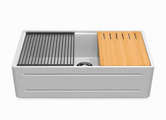 33 Inch Farmhouse Sink with Apron Front | SANIKB SN102W3320