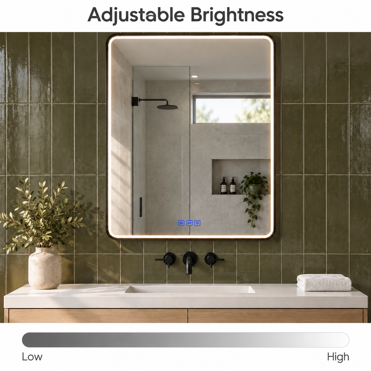 SANIKB CLP-2436C LED mirror with adjustable brightness