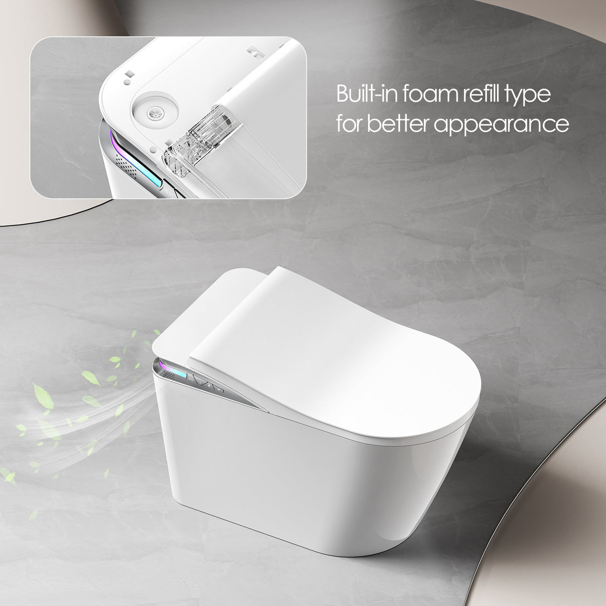 Voice Control Smart Toilet with Bidet Wash - Model K2