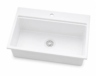 Quartz composite drop-in kitchen sink — SANIKB SN8549