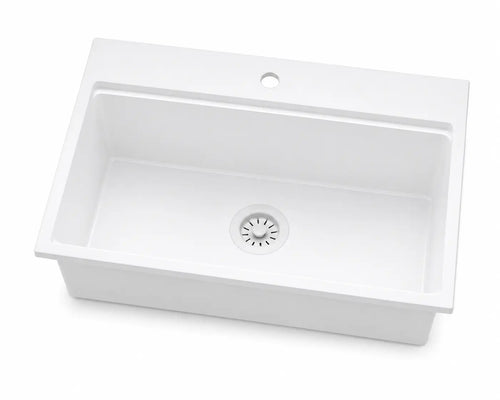 Quartz composite drop-in kitchen sink — SANIKB SN8549