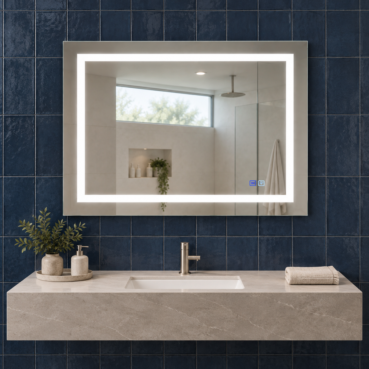 SANIKB CLP-2432D LED mirror in a new installation scene