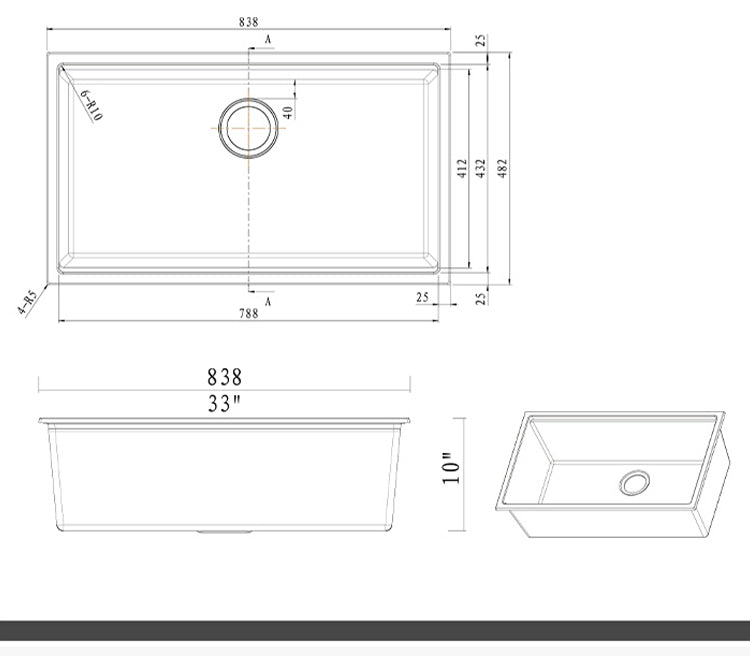Quartz Undermount Sink | SANIKB SN8448