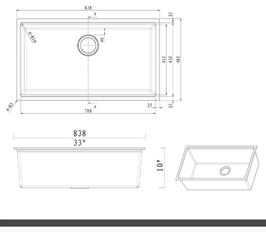 Quartz Undermount Sink | SANIKB SN8448
