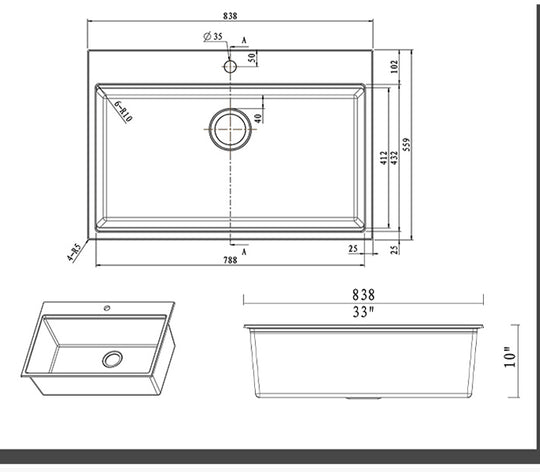 Quartz Composite Kitchen Sink (Undermount) | SANIKB SN8549