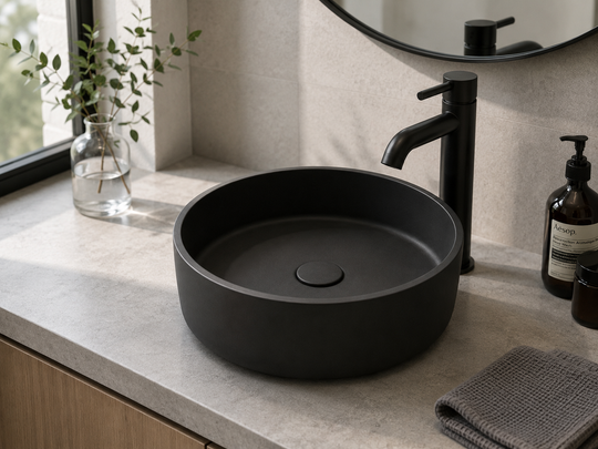 Round Concrete Vanity Sink C0002