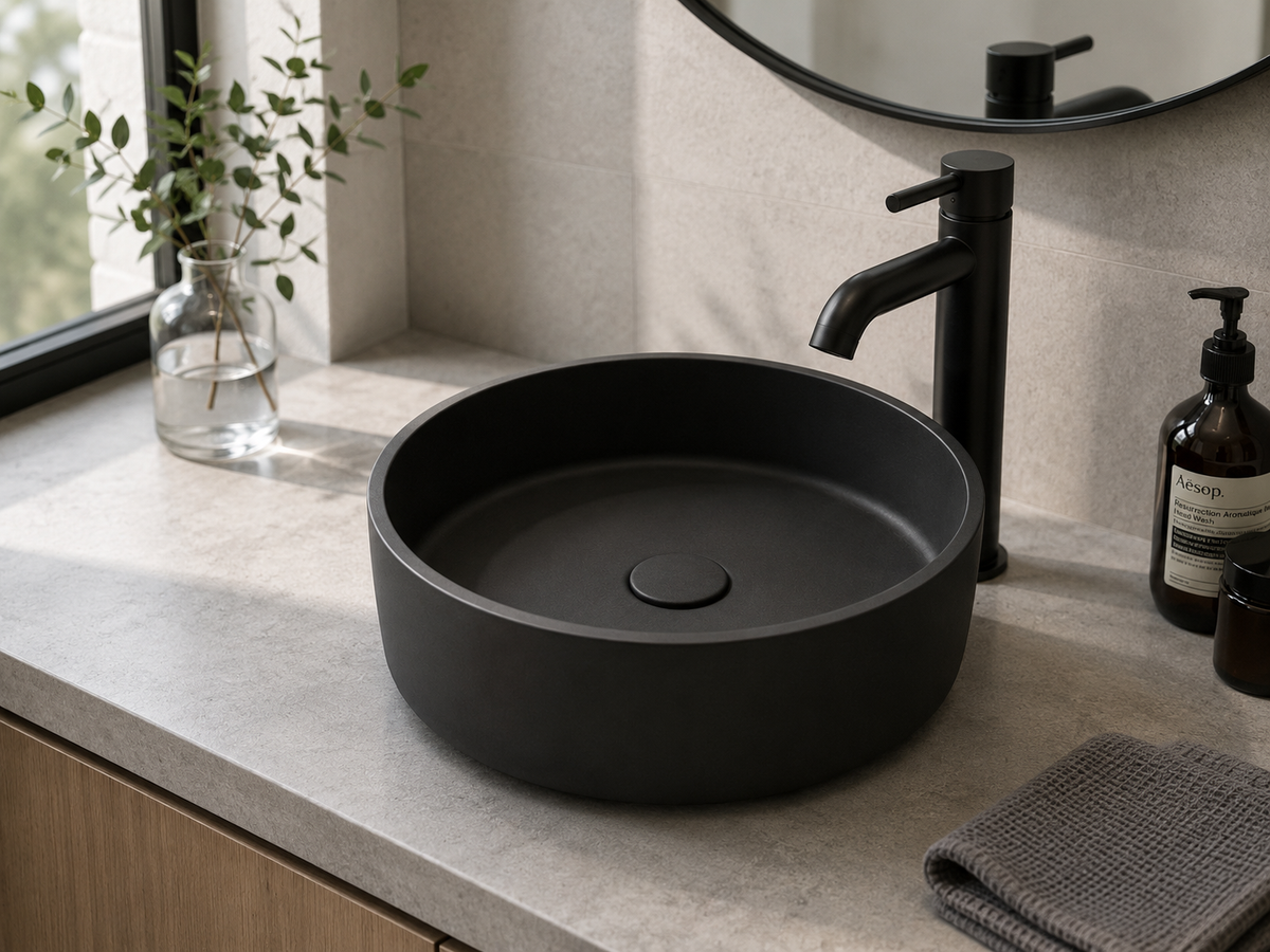Round Concrete Vanity Sink C0002