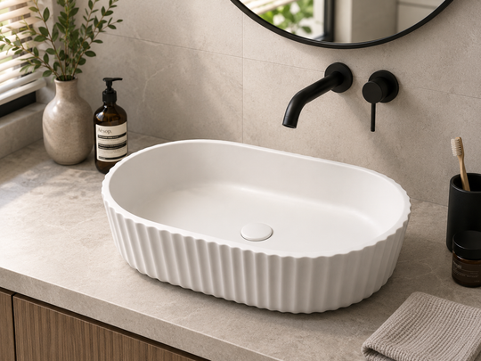 Ribbed Concrete Utility Sink C0004