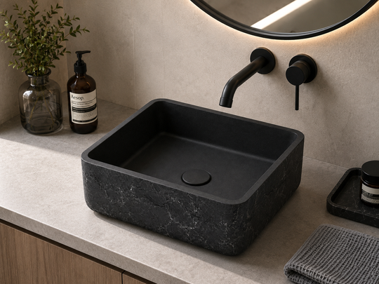 16.3 Inch Square Concrete Basin C0005