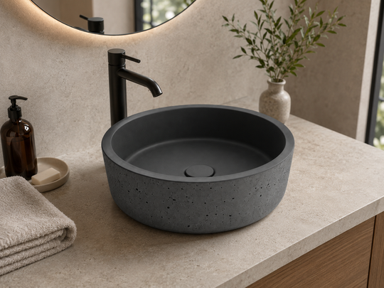 Round Concrete Vessel Basin C0013