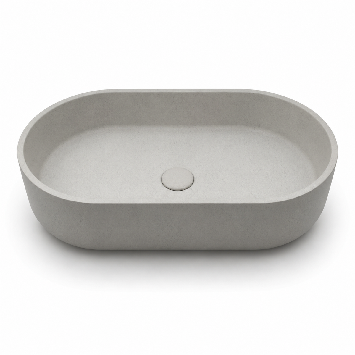 C0019 oval concrete vanity basin in CD finish for countertop bathroom projects