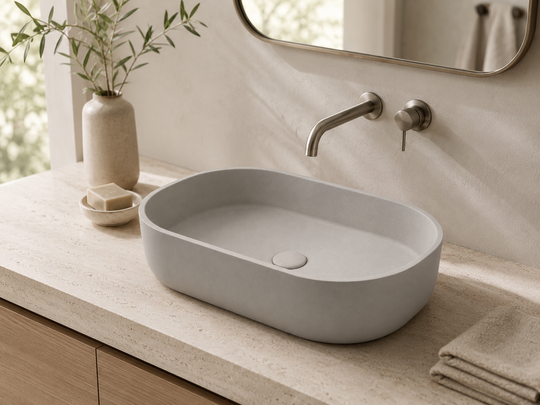 Oval Concrete Vanity Basin C0019