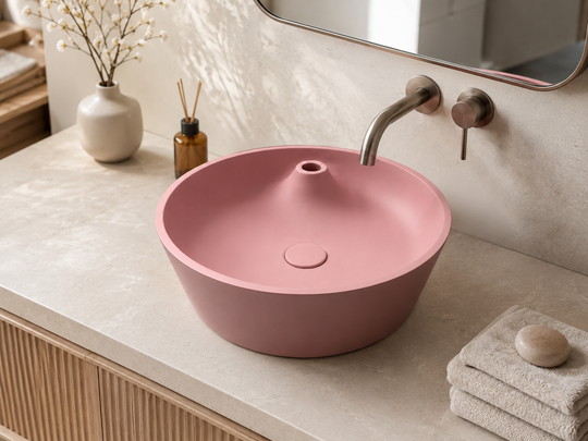 Round Concrete Ramp Sink C0024