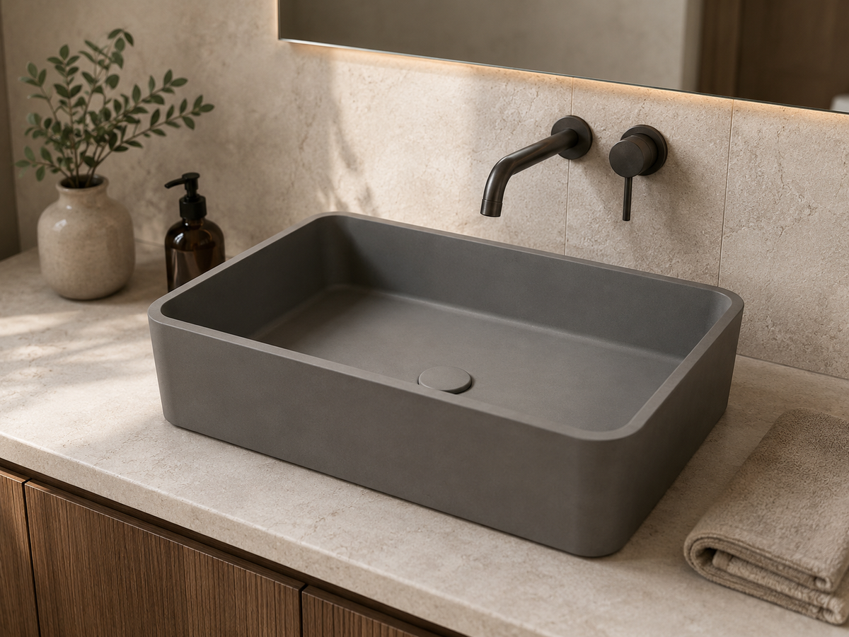 Rectangular Concrete Vanity Basin C0025