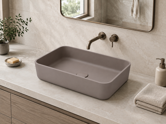 Rounded Rectangular Concrete Basin C0036