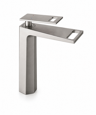 Single-hole bathroom basin faucet, deck-mounted with single lever handle — SANIKB F344101.