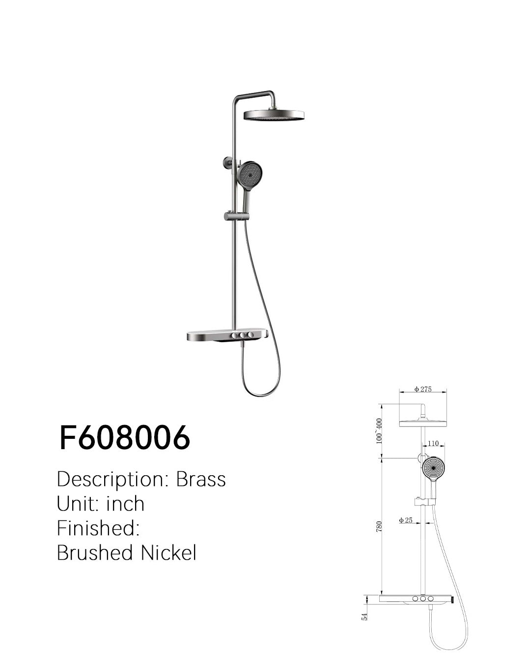 SANIKB Thermostatic Shower Faucet F608006