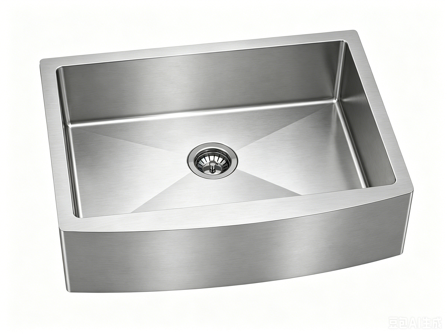 Stainless steel farmhouse apron-front kitchen sink, 33x22 — SANIKB FS3322