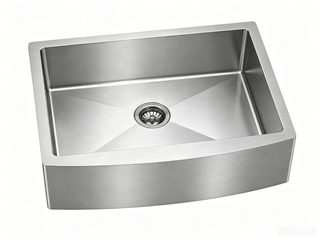 Stainless steel farmhouse apron-front kitchen sink, 33x22 — SANIKB FS3322