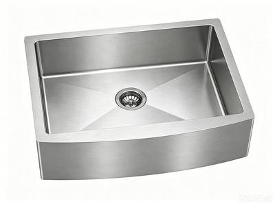 Stainless steel farmhouse apron-front kitchen sink, 33x22 — SANIKB FS3322