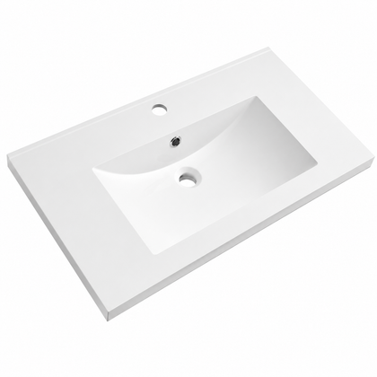 Integrated Solid Surface Vanity-Top Basin, Single Faucet Hole RSA800-1 – 800 × 460 × 163 mm · Type 1