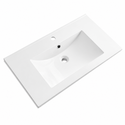 Integrated Solid Surface Vanity-Top Basin, Single Faucet Hole RSA800 – 800 × 460 × 163 mm