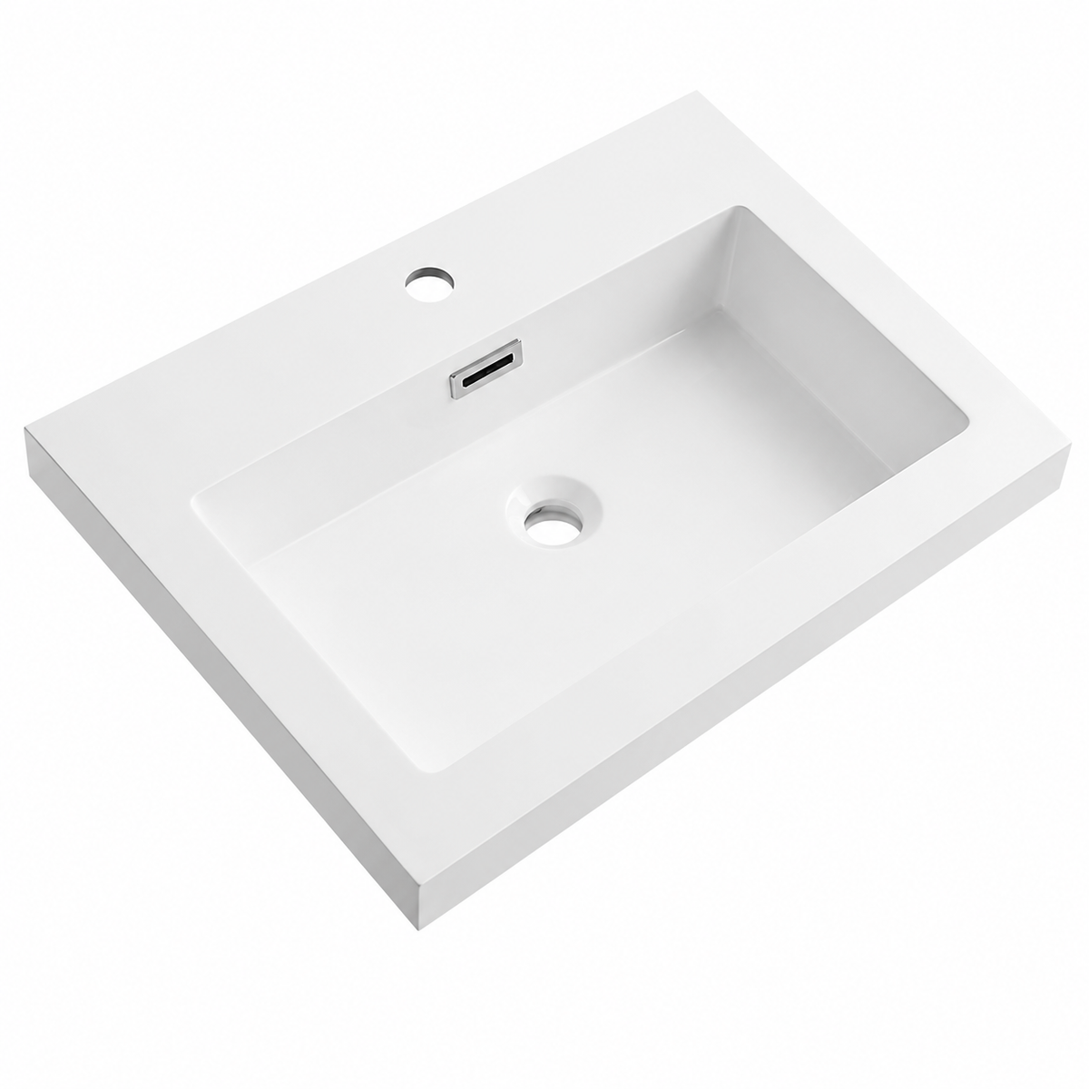 Rectangular Solid Surface Vessel Basin with Single Faucet Hole RSF604 – 604 × 460 × 155 mm