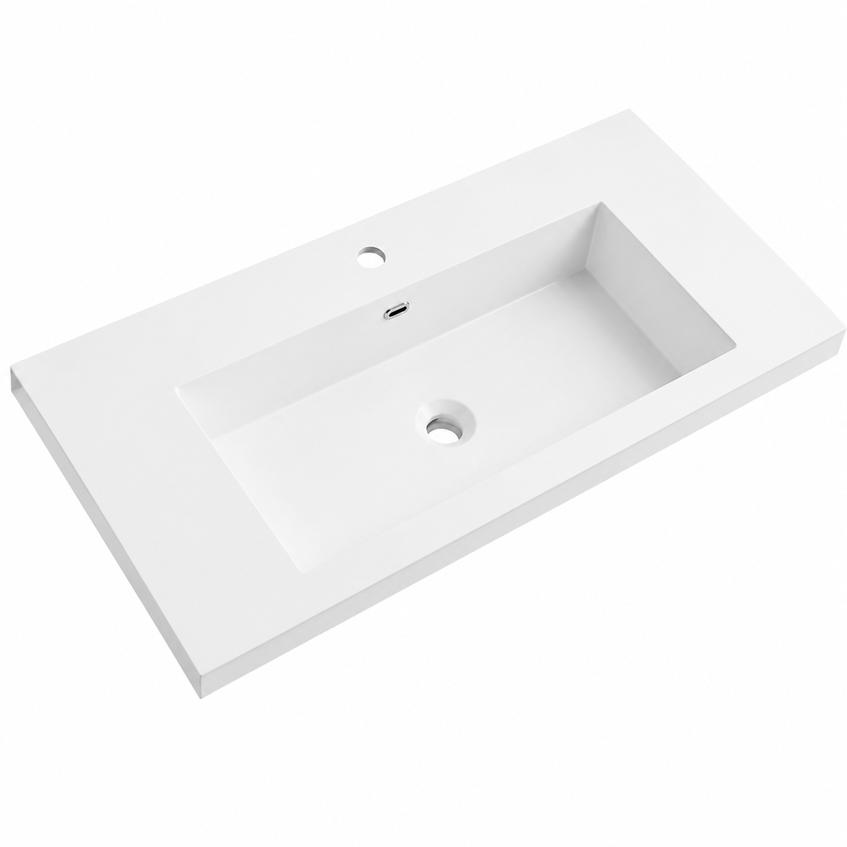 Rectangular Solid Surface Vessel Basin with Single Faucet Hole RSF900 – 900 × 460 × 170 mm