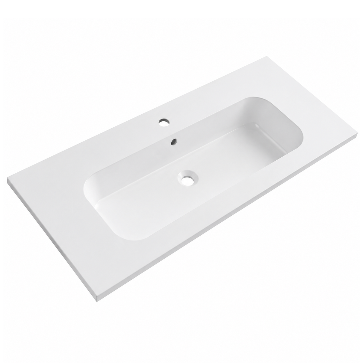 Rectangular Solid Surface Vanity-Top Basin with Integrated Single Bowl RSH1010 – 1010 × 463 × 145 mm