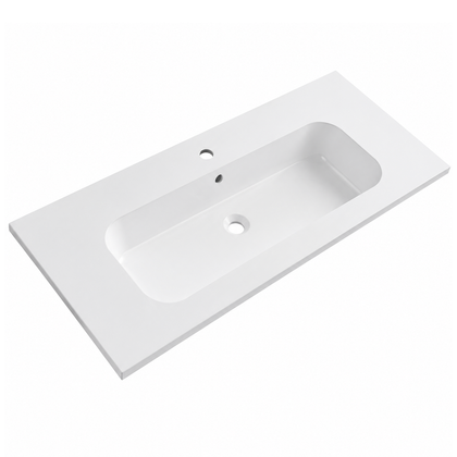 Rectangular Solid Surface Vanity-Top Basin with Integrated Single Bowl RSH1010 – 1010 × 463 × 145 mm