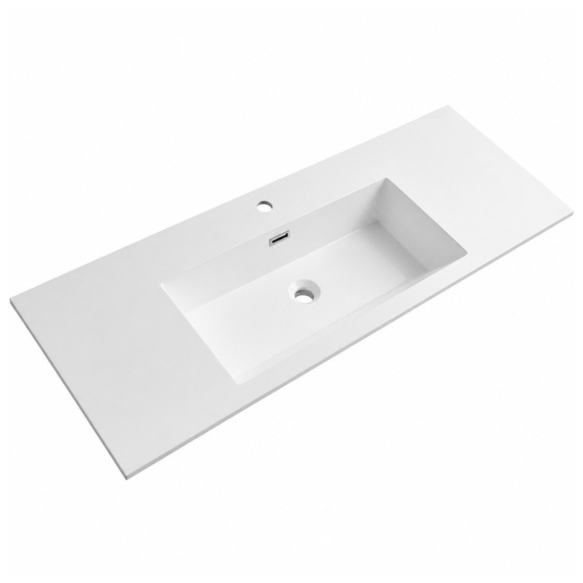 600mm Solid Surface Integrated Vanity Top Basin, Center Rectangular Bowl RSJ1200 – 1200 × 460 × 168 mm