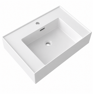 Rectangular Solid Surface Vessel Basin With Pre-Drilled Tap Hole RSM600 – 600 × 460 × 175 mm