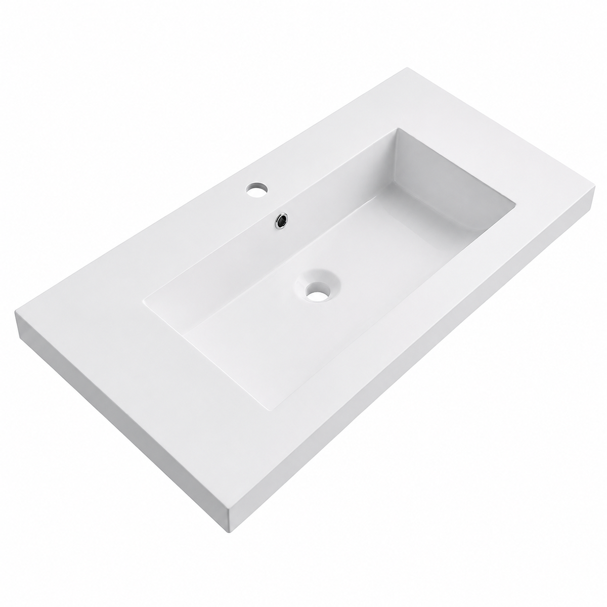 Rectangular Solid Surface Vessel Basin With Pre-Drilled Tap Hole RSM900-p37 – 900 × 470 × 150 mm
