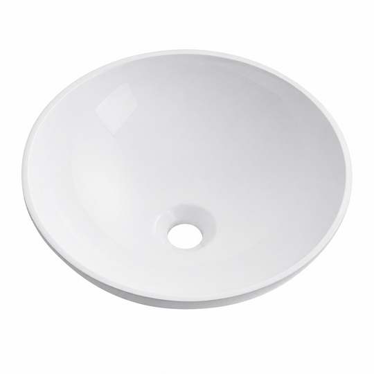 Round Solid Surface Vessel Basin - Ø380mm Above-Counter Bowl RST380 – Ø 380 mm