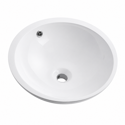 Round Drop-In Solid Surface Bathroom Basin with Overflow, 420mm RST420 – 420 × 420 × 150 mm