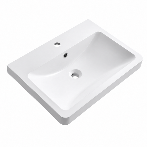 Solid Surface Rectangular Vanity-Top Basin with Integral Overflow RSTG600 – 600 × 450 × 165 mm