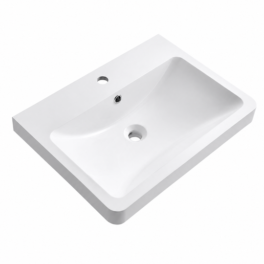 Solid Surface Rectangular Vanity-Top Basin with Integral Overflow RSTG600 – 600 × 450 × 165 mm