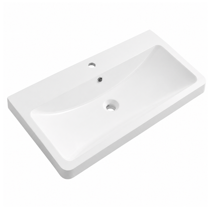 Solid Surface Rectangular Vanity-Top Basin with Integral Overflow RSTG800 – 800 × 450 × 170 mm