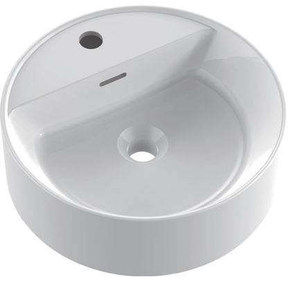 Round Solid Surface Above-Counter Vessel Basin, Cylindrical Drum Bowl RSTY400-1 – Ø400 × 130 mm · Type 1