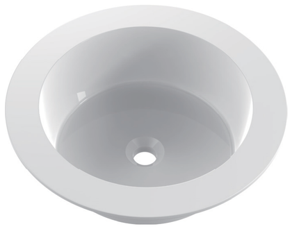 Round Solid Surface Above-Counter Vessel Basin, Cylindrical Drum Bowl RSTY500 – Ø500 × 170 mm