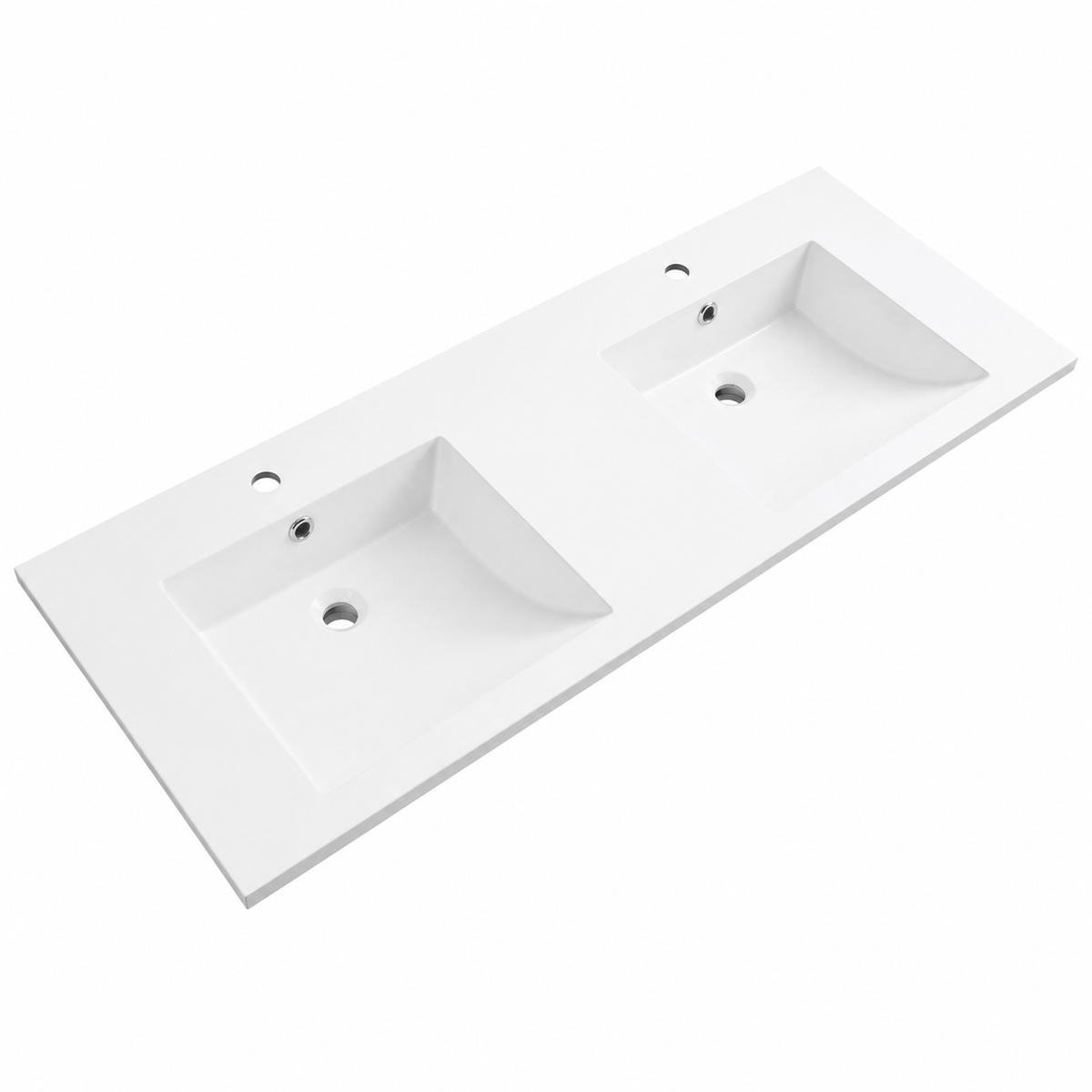 Double Bowl Solid Surface Vanity Top with Integral Sink (1402×540mm) RSZ1402D – 1402 × 540 × 170 mm · Double Bowl